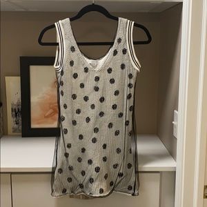 Katherine Barclay Mesh overlay sweater tank top